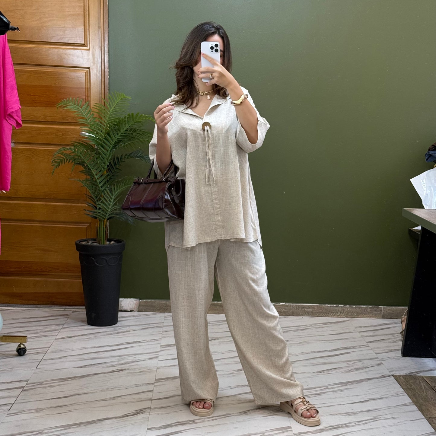 Ensemble en Lin Naturel 🌿 2pcs