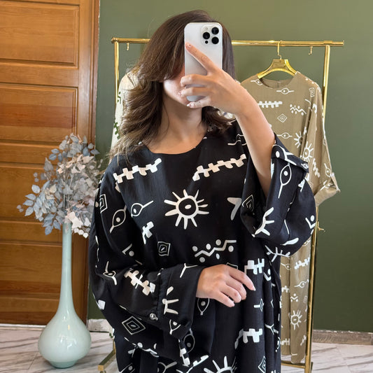 Robe OVER SIZE  En LIN (BKH03)